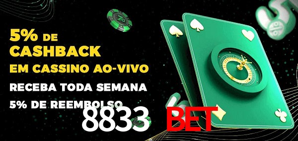 Promoções do cassino ao Vivo 8833 bet